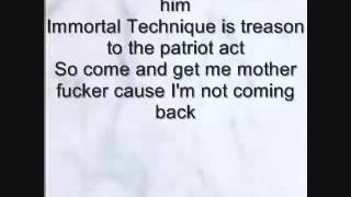 Immortal Technique - Point of no Return + lyrics