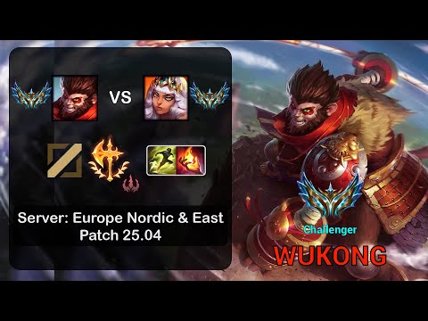 Wukong Mid vs Qiyana - EUNE Challenger - Patch 25.04