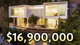 Touring a $16,900,000 BEVERLY HILLS Modern Mansion with a Massive Underground Wine Cellar
