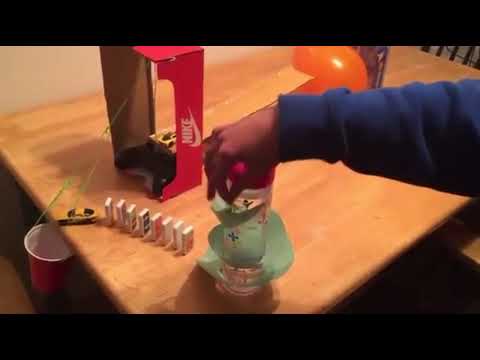 Rube Goldberg machine using all six simple machines