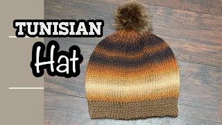 CROCHET || Tunisian Crochet Hat || How to Crochet