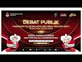 DEBAT PUBLIK KETIGA CALON WALIKOTA DAN WAKIL WALIKOTA BATU PEMILIHAN TAHUN 2024