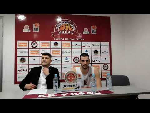 Press konferencija KK Vršac OKK beograd (109:108) 11.kolo AdmiralBet KLS 2021