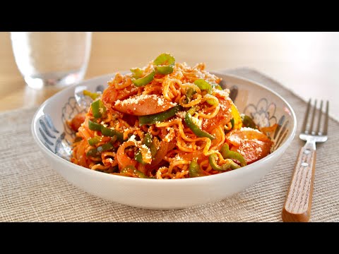 Ramen alla Napolitan (Japanese Ketchup Spaghetti Neapolitan / Pasta Napoletana Recipe) | OCHIKERON