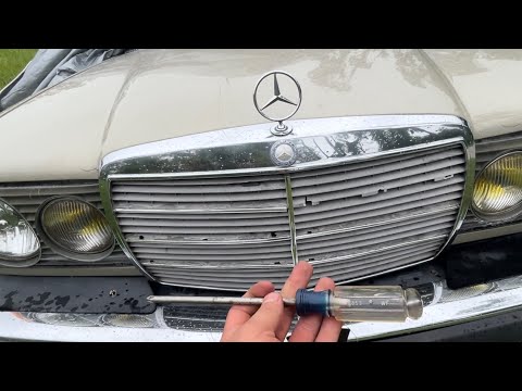 How to open stuck hood on Mercedes W123