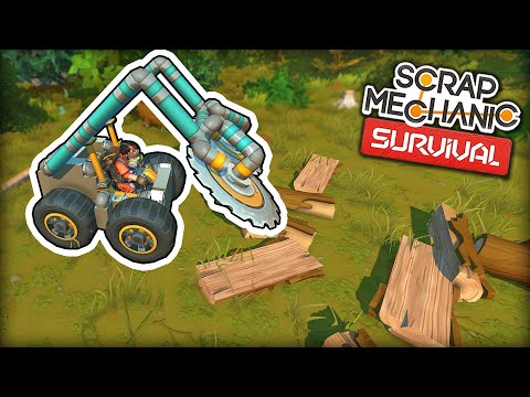 We Clearcut a Forest to Build a Road to Our Base! (Scrap Mechanic Co-op Survival Ep.09)