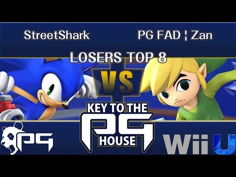 Key to the PG House LOSERS TOP 8 - StreetShark (Sonic) vs PG FAD | Zan (Toon Link)