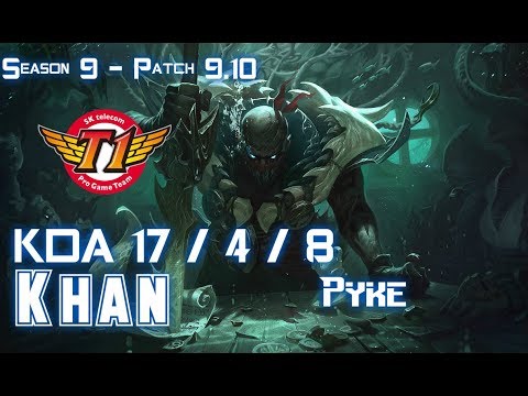 SKT T1 Khan PYKE vs VIKTOR Top - Patch 9.10 KR Ranked