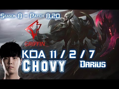 GRF Chovy DARIUS vs IRELIA Mid - Patch 8.20 KR Ranked