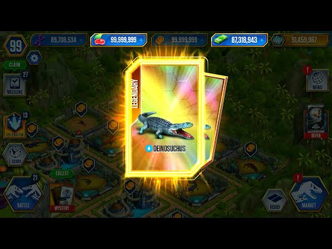 TWIN DEINOSUCHUS PACK SUPER RARE BATTLE | JURASSIC WORLD THE GAME