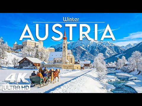 Austria Winter 4K UHD ❄️ Snowy Alps, Cozy Chalets & Fairytale Villages