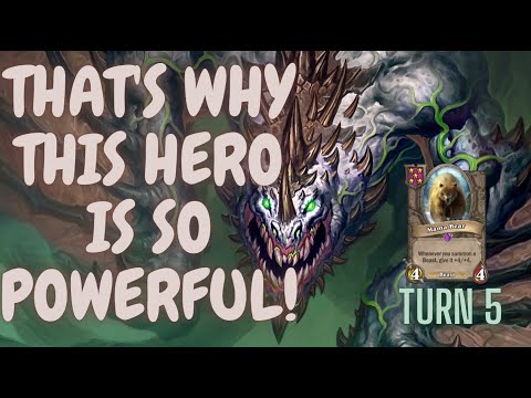TURN 5 MAMA BEAR! THAT'S WHY THIS HERO IS SO POWERFUL! HEARTHSTONE BATTLEGROUNDS.