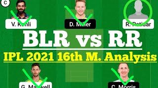 BLR vs RR Dream11 Team, RCB vs RR Dream 11 Today Match, Bengaluru vs Rajasthan, IPL 2021 Dream11