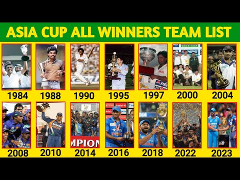 Asia Cup All Winners Team List 1984 to 2023