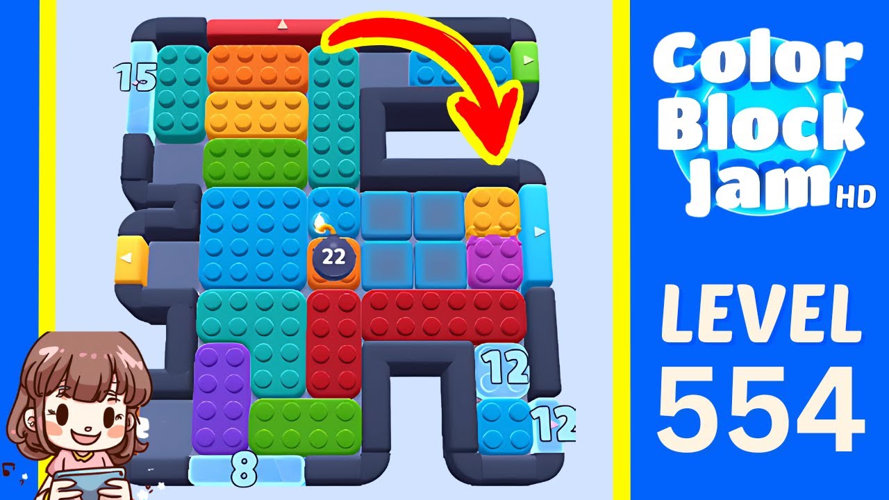 Level 554 Guide - Color Block Jam Solution