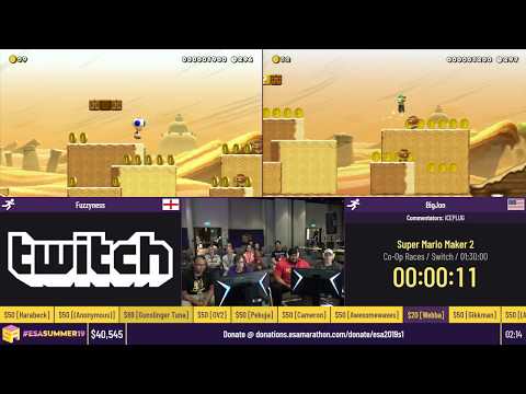 Super Mario Maker 2 [Co-Op Races] - #ESASummer19