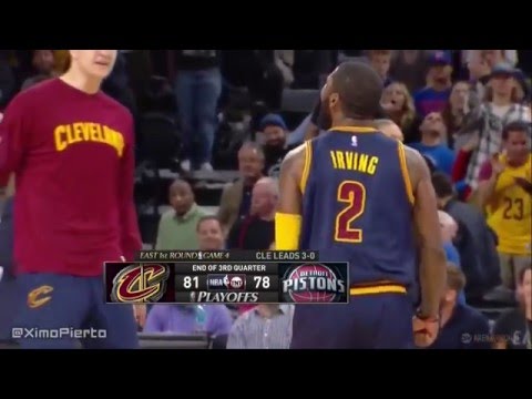 Kyrie Irving's Amazing Half Court Shot vs Pistons Game 4 | 2016 NBA Playoffs