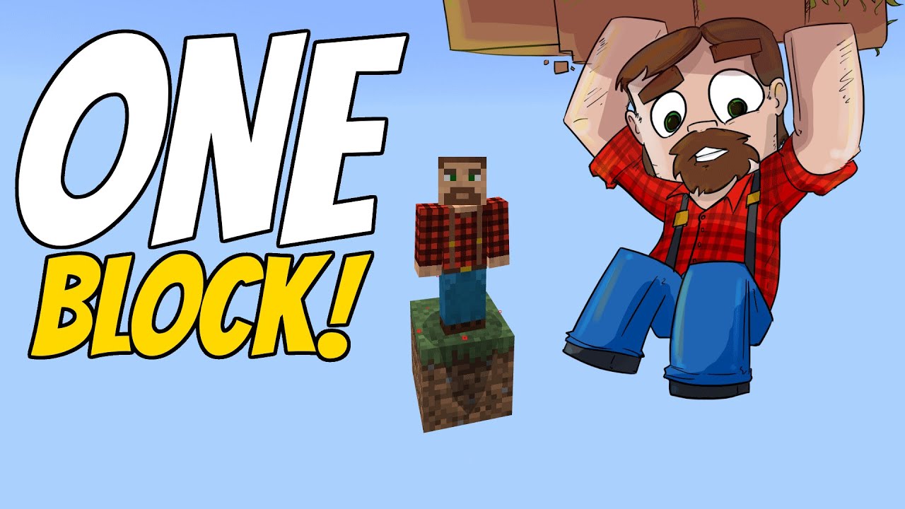 Minecraft Map: ONE BLOCK! - Episode 1: FASTEST BED, FOOD AND COBBLE GENERATOR!