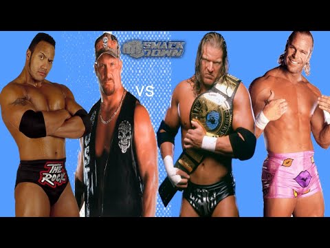 "Epic Showdown: The Rock and Stone Cold vs. Triple H and Billy Gunn"?