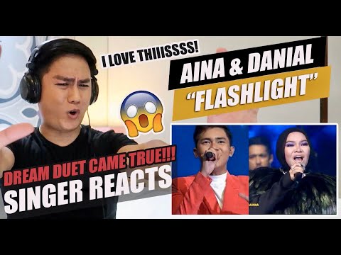 Danial Chuer & Aina Abdul - FlashlightT | SINGER REACTION