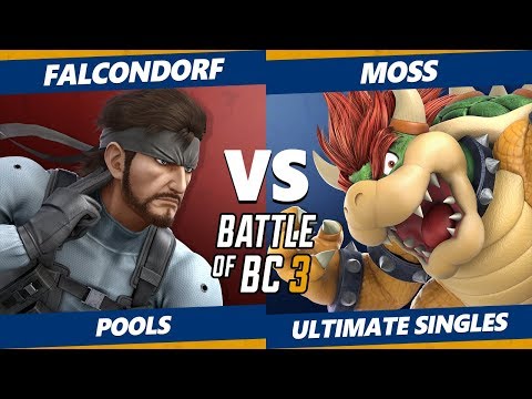 Smash Ultimate Tournament - Moss (Bowser) Vs. Falcondorf (Snake) BoBC3 SSBU Pools