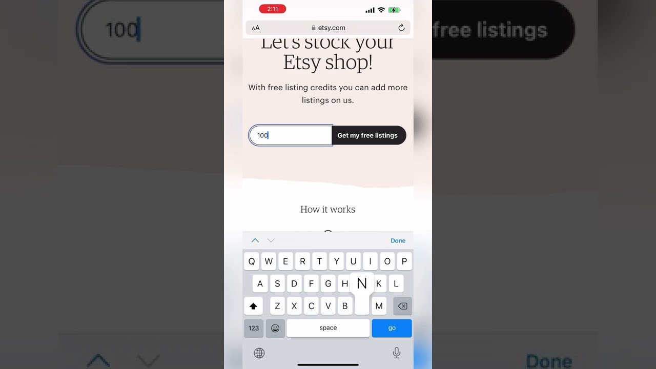 100 Etsy Free Listings | How to get free listing on Etsy