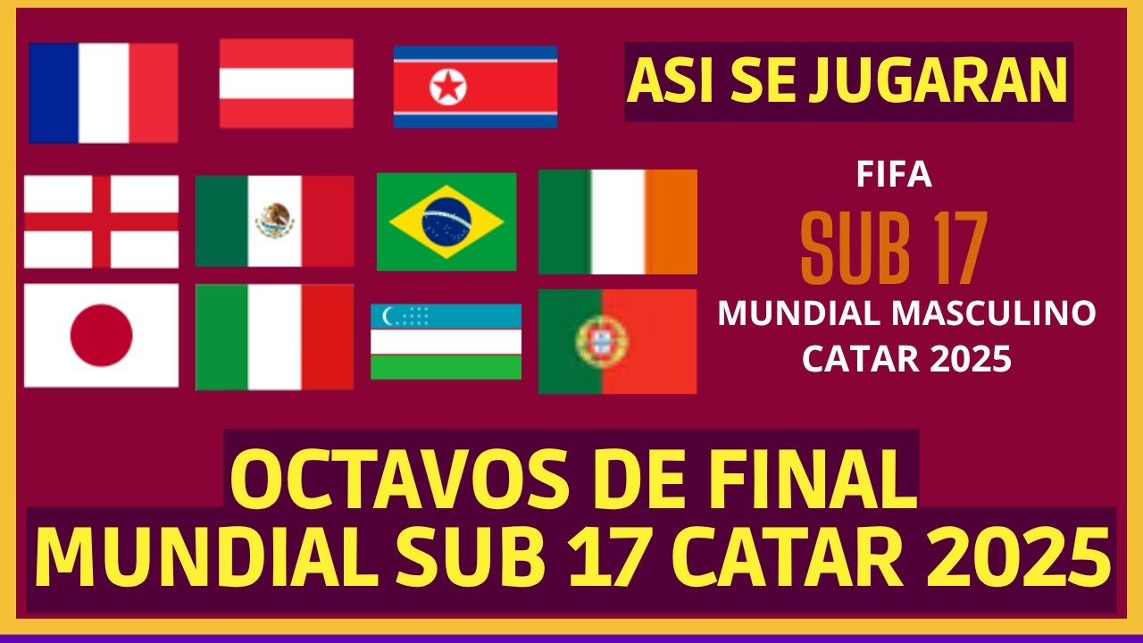 THIS IS HOW THE ROUND OF 16 OF THE U-17 WORLD CUP QATAR 2025 WILL BE PLAYED