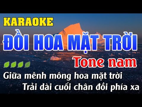 ĐỒI HOA MẶT TRỜI KARAOKE TONE NAM | BEAT NHẠC SỐNG MỚI NHẤT HIỆN NAY