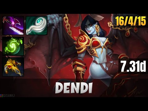 DENDI Queen of Pain MID LANE Gameplay WITH 16 KILLS | Dota 2 Full Game