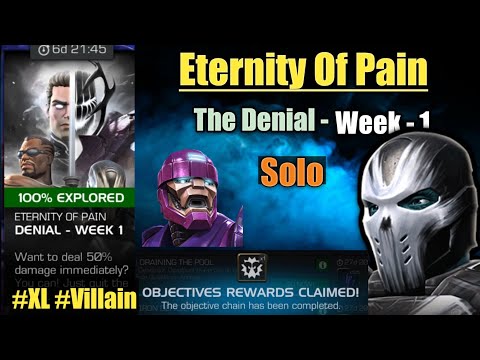 Eternity Of Pain Denial | Week 1| Crossbones Boss #XL #Villain - MCOC
