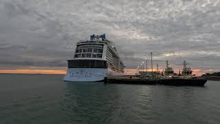 Timelapse of Ovation of the Seas Cruise Liner Departing Port of Darwin. 10/04/2025 #goprohero11