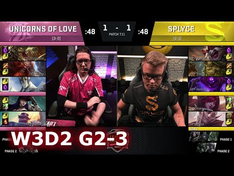 Splyce vs Unicorns of Love | Game 3 S7 EU LCS Summer 2017 Week 3 Day 2 | SPY vs UOL G3 W3D2