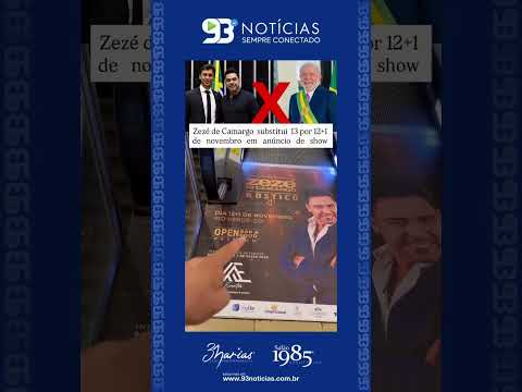 O anúncio de um show de Zezé Di Camargo em Rio Verde, no interior de Goiás, chamou atenção nas redes