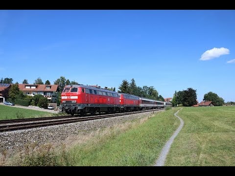[Doppektraktion] Eurocity 194 mit DB 218 416-6 und 218 403-4 bei Kempten