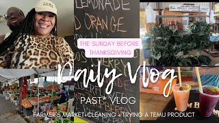 Come spend the day w/us : Farmer’s Market + Cleaning + Trying a new TEMU product | Day Vlog w/My Boo