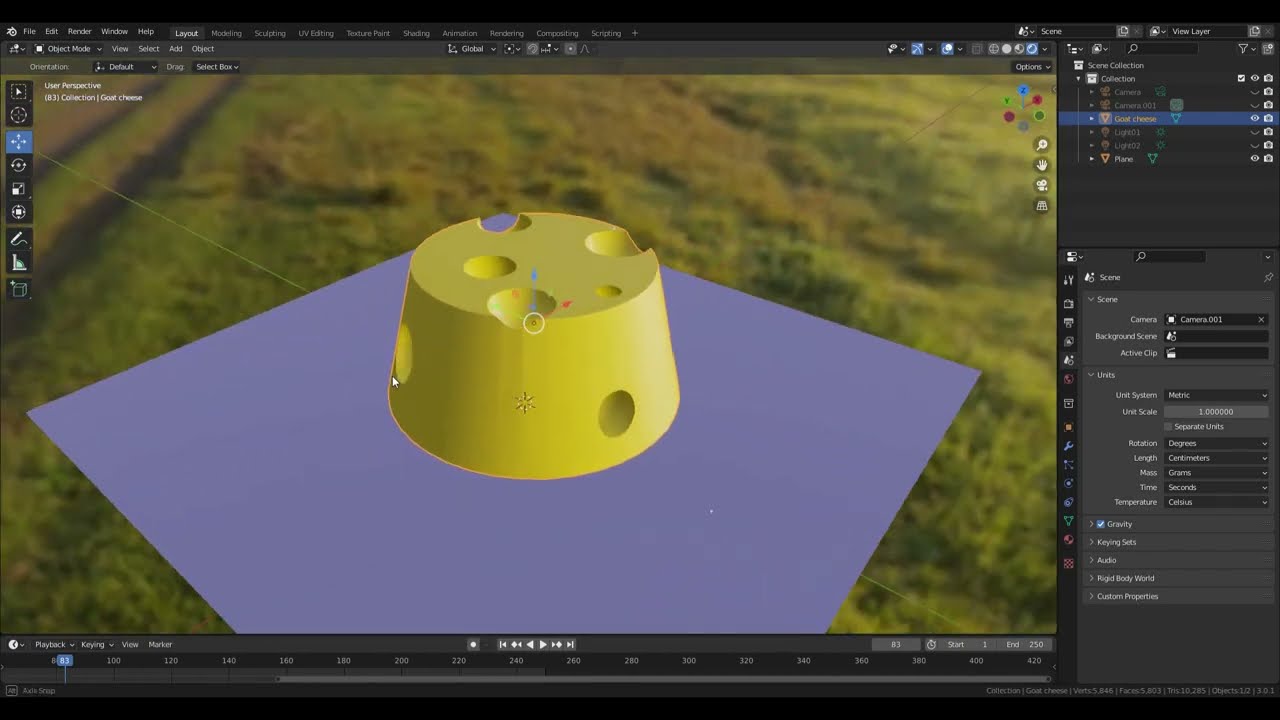 Swiss Cheese 3D Model
