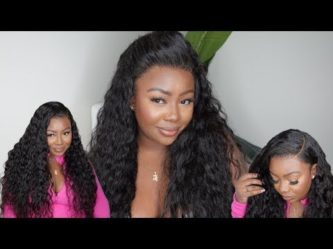 Water Wave Lace Front Wig 20inch Peruvian Virgin Hair Pre Plucked