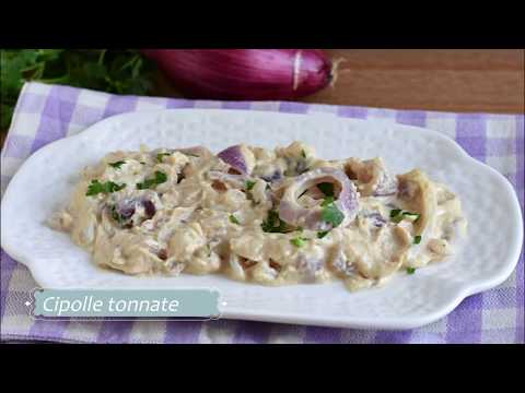 Cipolle tonnate: ricetta antipasto freddo facile ed economico con cipolle rosse di Tropea