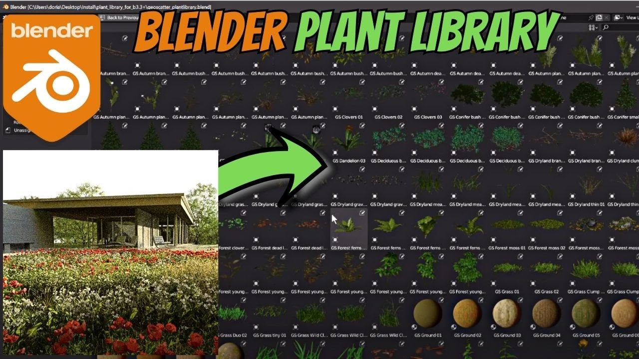 Free Blender Plant Library Over 170+ Vegetation Assets