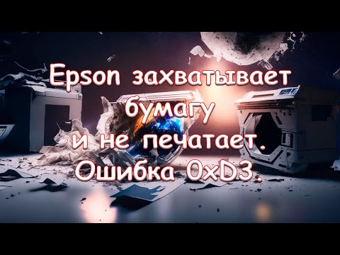 Epson захватывает бумагу и не печатает. Ошибка 0xD3.