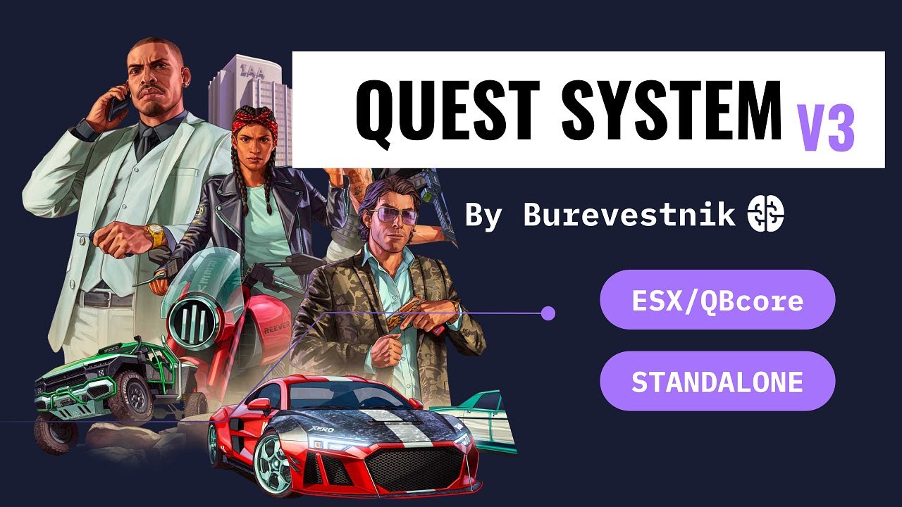 🚀 [PAID] [Standalone][ESX][QBCore] Quest system V3 Passing/Creating