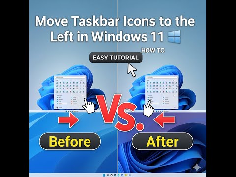 How to Move Taskbar Icons to the Left in Windows 11 || Taskbar Alignment