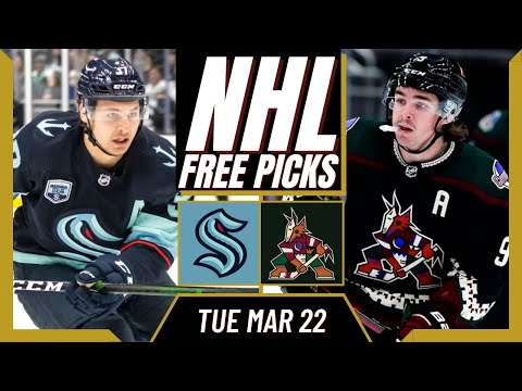Free NHL Picks Today | KRAKEN vs COYOTES Predictions (3/22/22) NHL Best Bets & NHL Player Props
