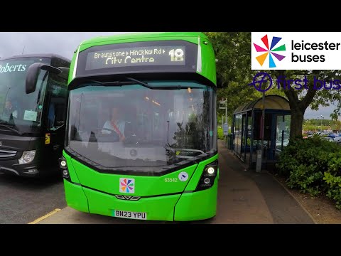 FULL ROUTE JOURNEY - First Leicester Route 18 - Leicester to Fosse Park l 63542 BN23 YPU