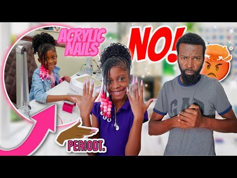 7 Year old Gets Acrylic Nails Prank on Dad