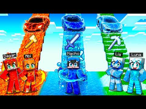 Surviving ELEMENTAL STAIRS In Minecraft!