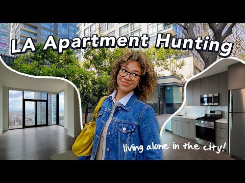 APARTMENT HUNTING IN LA! 🏙️ touring downtown high rises + lofts w/ prices *moving diaries*