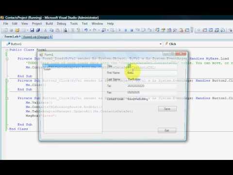VB.NET Tutorial: Working With Data(4) Edit items in DataBase