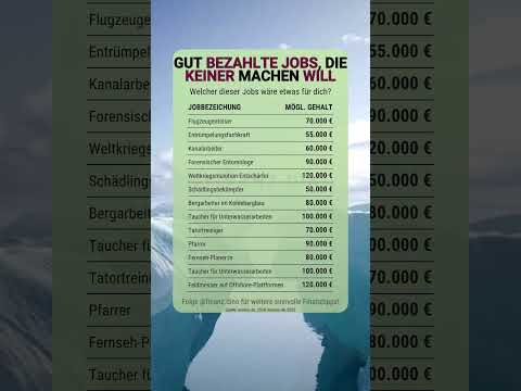 In diesen Jobs kannst du viel Geld verdienen | #geldverdienen #beruf #finanzen