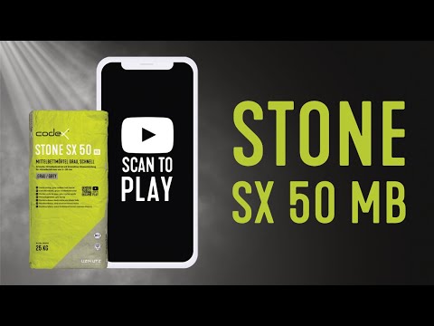 SCAN TO PLAY - Naturstein schnell und wirtschaftlich verlegen mit dem codex Stone SX 50 MB